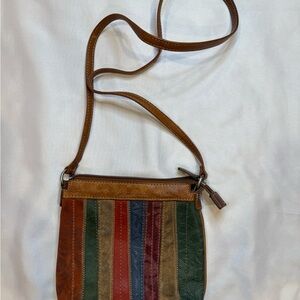 Fossil Multicolor Leather Crossbody Bag
